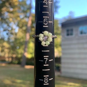 Light green beaded flower size 6